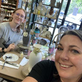 In The Kiln - My daughter and I painting our vases. - Art Supplies Near Me - San Dimas, California In The Kiln - My daughter and I painting our vases. - Art Supplies Near Me - San Dimas, California