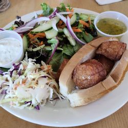 Central House - Fried scallop roll with salad
