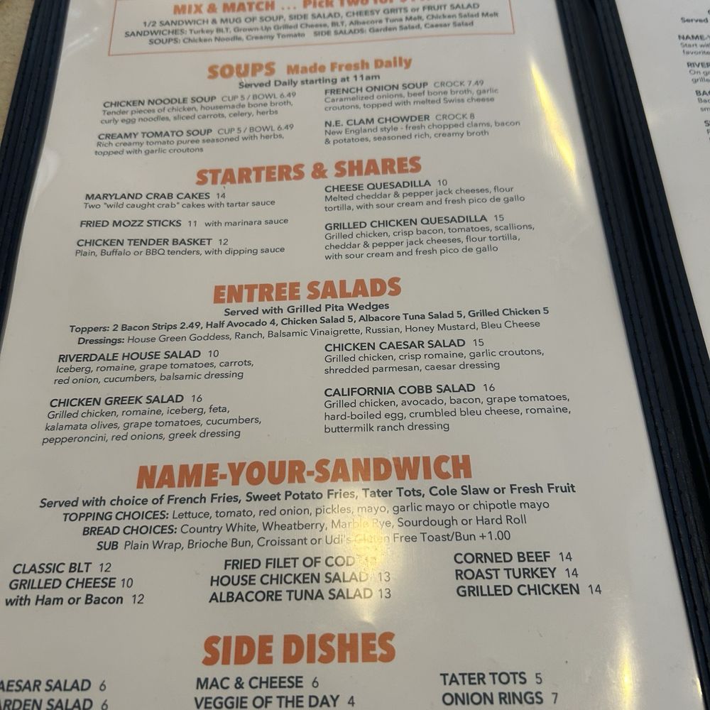The Riverdale Diner - Menu - Diners Near Me - Shelton, Connecticut
