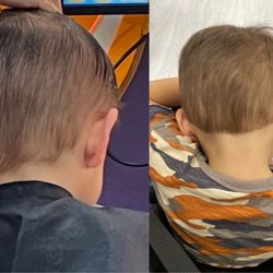 Shear Madness Haircuts For Kids - Horribly uneven, edging that I requested her not to do