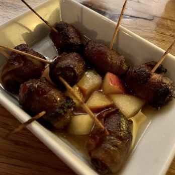 Cafe Ba-Ba-Reeba! - Roast Dates with Bacon & Apple Vinaigrette - Spanish Near Me - Chicago, Illinois Cafe Ba-Ba-Reeba! - Roast Dates with Bacon & Apple Vinaigrette - Spanish Near Me - Chicago, Illinois
