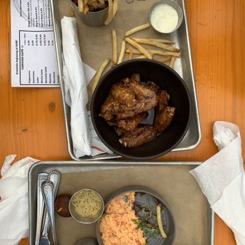 Caboose Commons - The truffle fries and wings with sweet chili - Breweries Near Me - Fairfax, Virginia Caboose Commons - The truffle fries and wings with sweet chili - Breweries Near Me - Fairfax, Virginia