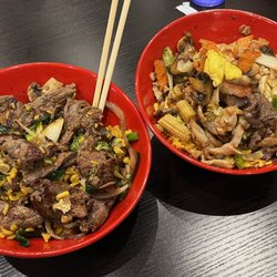 Yummy bowls with fried rice