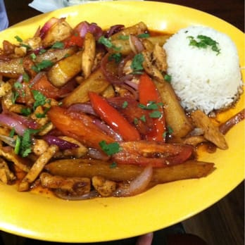 El Sabroson - Pollo Saltado ($9.99) SO good! It's a Peruvian dish. - Latin American Near Me - Williamsburg, Virginia El Sabroson - Pollo Saltado ($9.99) SO good! It's a Peruvian dish. - Latin American Near Me - Williamsburg, Virginia