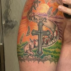 Inkwell Tattoo - Inspired by "Footprints in the Sand" work done by Tony Austin.