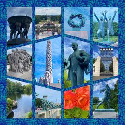 Montage of images from Frognerparken Montage of images from Frognerparken