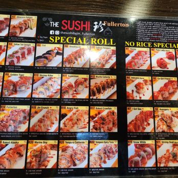 The Sushi By Jin - menu of special rolls - Japanese Near Me - Fullerton, California