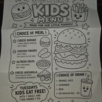 Da Burger Wing Hub & Bar - On Tuesdays kids under 7 years eat free with paying adult - Burgers Near Me - Kapolei, Hawaii