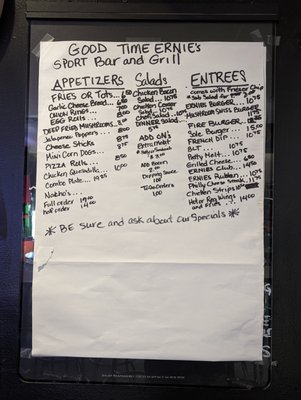 Menu photo 2 Good Time Ernie's Burien, WA