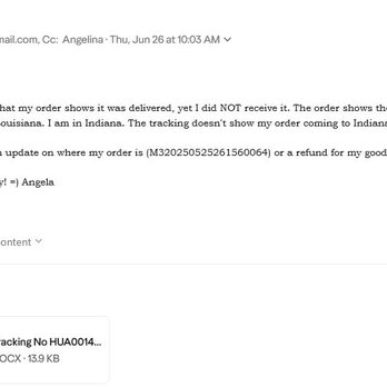 Natural Life - First email that my shipment have a delivery error - Women's Clothing Near Me - Jacksonville, Florida