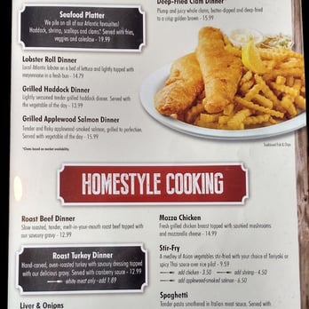 Irving - Menu (2016-Subject To Change) - Gas Stations Near Me - Truro Heights, Nova Scotia