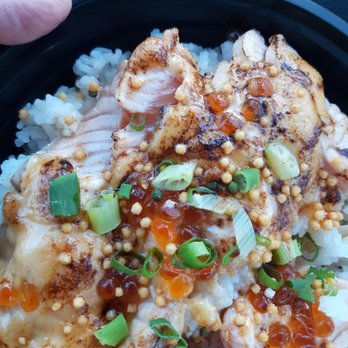 Poke Stop - Look at all the goodies on top! Can you name at least 4 things? - Hawaiian Near Me - Mililani, Hawaii Poke Stop - Look at all the goodies on top! Can you name at least 4 things? - Hawaiian Near Me - Mililani, Hawaii