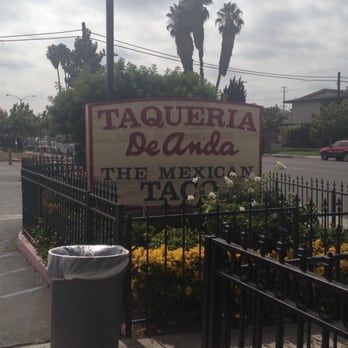 Taqueria De Anda - Late afternoon signage. - Mexican Near Me - Fullerton, California