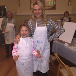 The Mansion at Bayou Golf Course - Family paint party upstairs at bayou