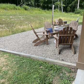 Finding Home Farms - Part of the seating area with lights and fire pit - Cafes Near Me - Middletown, New York Finding Home Farms - Part of the seating area with lights and fire pit - Cafes Near Me - Middletown, New York