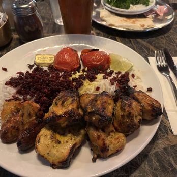 Kasra Persian Grill - Fantastic Chicken with Bone & Barberry Rice !!! - Persian/Iranian Near Me - Houston, Texas