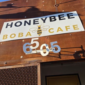 Honeybee Boba Cafe - Sign outside the door - Bubble Tea Near Me - Sacramento, California Honeybee Boba Cafe - Sign outside the door - Bubble Tea Near Me - Sacramento, California