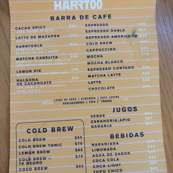 Harrtoo - Menu - Coffee & Tea Near Me - Tulum, ROO