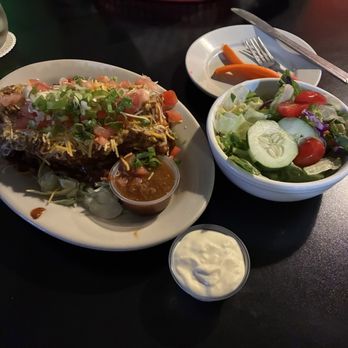 La Conner Pub & Eatery - Burrito and blue cheese salad. - American Near Me - La Conner, Washington La Conner Pub & Eatery - Burrito and blue cheese salad. - American Near Me - La Conner, Washington