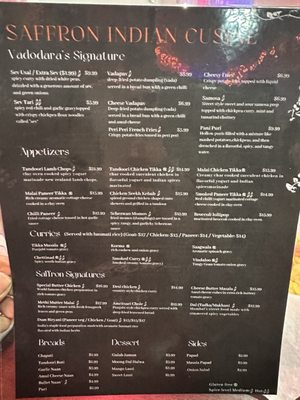 Menu photo 5 Saffron Indian Cuisine Savannah, GA Menu photo 5 Saffron Indian Cuisine Savannah, GA
