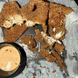 Catfish dinner. It was almost 50% batter and un eatable crust. I suggest then getting a new supplier of catfish. Catfish dinner. It was almost 50% batter and un eatable crust. I suggest then getting a new supplier of catfish.