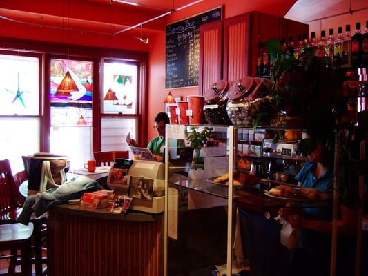 Between the Covers Bookstore and Bruno Cafe by null