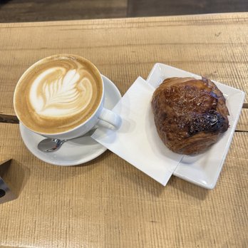 Carabello Coffee - Caramel Latte with oat milk and Chocolate croissant. It was delicious too! - Coffee & Tea Near Me - Newport, Kentucky Carabello Coffee - Caramel Latte with oat milk and Chocolate croissant. It was delicious too! - Coffee & Tea Near Me - Newport, Kentucky