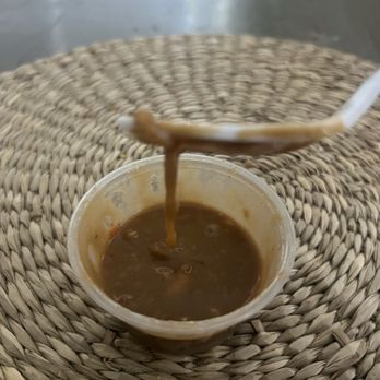 Pho Ca Dao & Grill - Left over noodle inside the peanut sauce - Vietnamese Near Me - San Diego, California Pho Ca Dao & Grill - Left over noodle inside the peanut sauce - Vietnamese Near Me - San Diego, California