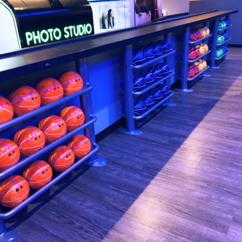 Round1 Bowling & Arcade - Reno - Plenty of bowling balls with awesome basketball print theme - Arcades Near Me - Reno, Nevada Round1 Bowling & Arcade - Reno - Plenty of bowling balls with awesome basketball print theme - Arcades Near Me - Reno, Nevada