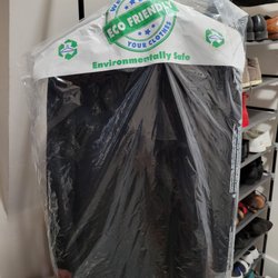 One Hour Moraga cleaners - Eco friendly dry cleaners! And comes with hanger and protective cover!