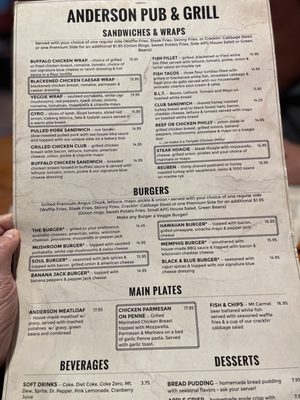 Menu photo 2 Anderson Pub and Grill Cincinnati, OH Menu photo 2 Anderson Pub and Grill Cincinnati, OH
