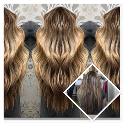 Outliers - Color correction. Root smudge with heavy balayage to blend in harsh highlights/lines.