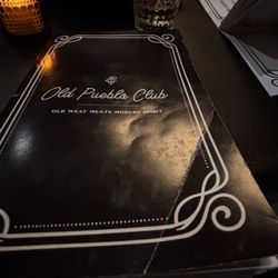 Old Pueblo Club - Menu