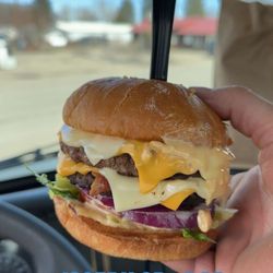 R & R Drive In - Double Pattie Burger