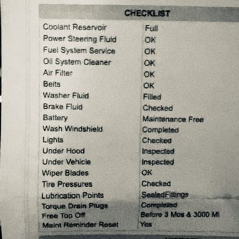 Oil Changers - Checklist - Oil Change Stations Near Me - San Leandro, California Oil Changers - Checklist - Oil Change Stations Near Me - San Leandro, California