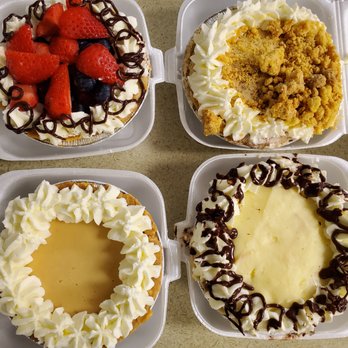 Sweet Revenge - Strawberry/blueberry vanilla bean custard; pumpkin crunch; lilimansi; and black bottom banana pies. - Desserts Near Me - Honolulu, Hawaii