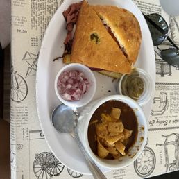 Sicilian Sandwich with Frito Pie Soup Sicilian Sandwich with Frito Pie Soup