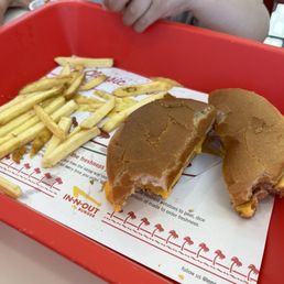 Plain grilled cheese, fries no salt Plain grilled cheese, fries no salt