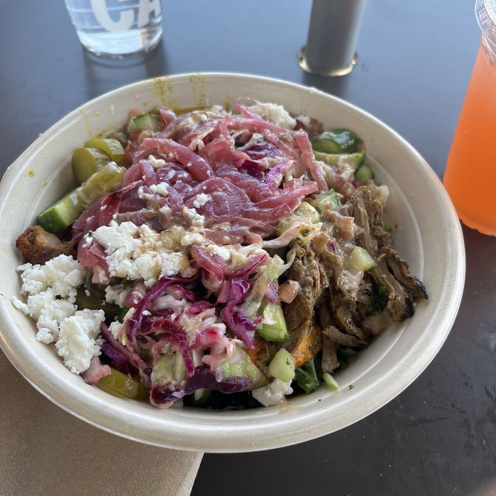 CAVA - Bowl with chicken and lamb, DELICIOUS!! - Salad Near Me - San Marcos, California