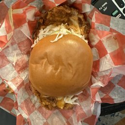 Got the spicy level "Hot" chicken sandwich. Got maybe 3-4 hiccups. It was hot, but I crushed it no problem without milk. Got the spicy level "Hot" chicken sandwich. Got maybe 3-4 hiccups. It was hot, but I crushed it no problem without milk.