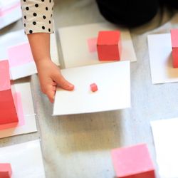 Pacific First Montessori - The pink tower