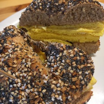 Davidovich Bakery - Toasted everything bagel with egg - Cafes Near Me - Madison, New Jersey