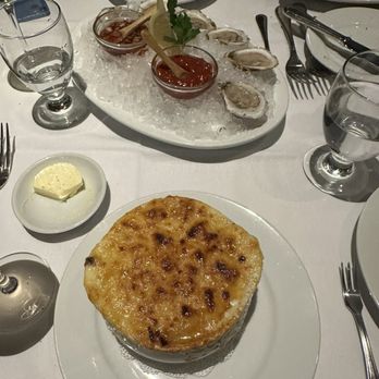 Gallaghers Steakhouse Boca Raton - French onion soup and east coast oysters - Steakhouses Near Me - Boca Raton, Florida