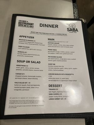 Menu photo 1 SABA Italian Bar + Kitchen Chicago, IL Menu photo 1 SABA Italian Bar + Kitchen Chicago, IL