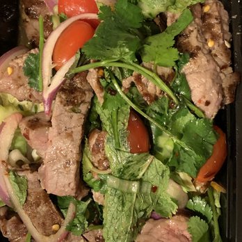 Ubon Thai Kitchen - Spicy Beef Salad (grilled beef, mixed greens, lemongrass, carrots, cucumbers, tomatoes, onions, mint leaves, spicy lime dressing) - Thai Near Me - Torrance, California Ubon Thai Kitchen - Spicy Beef Salad (grilled beef, mixed greens, lemongrass, carrots, cucumbers, tomatoes, onions, mint leaves, spicy lime dressing) - Thai Near Me - Torrance, California