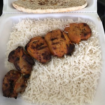 Cafe Bravo - Chicken Kabob with side of rice - Middle Eastern Near Me - Glendale, California Cafe Bravo - Chicken Kabob with side of rice - Middle Eastern Near Me - Glendale, California