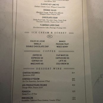 Hamlin House - Dessert menu - Pickleball Near Me - Orlando, Florida