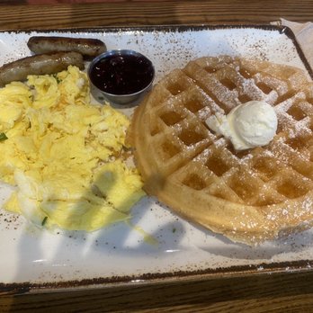 First Watch - Waffle, turkey sausage, scrambled eggs - Breakfast & Brunch Near Me - Mansfield, Texas