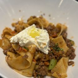 The Sicilian Butcher - Peoria - This was the Pappardelle Sausage Ragu. Absolutely DELICIOUS. I love the sauce with the ricotta cheese.