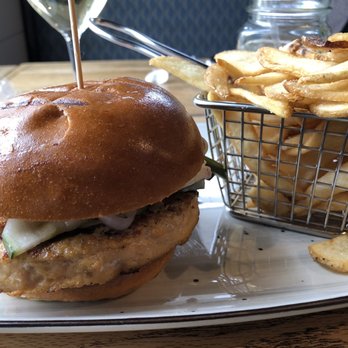 Bonfire Grille - Salmon Burger - New American Near Me - Milford, Connecticut